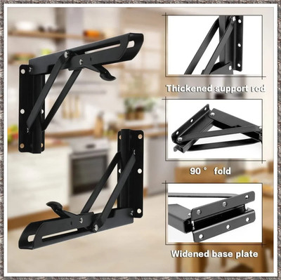KITANDCO Folding Shelf Bracket 20 CM- 01 20 CM Shelf Bracket(Iron)