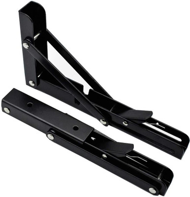 KAVRUL Folding Shelf Brackets Heavy Duty Metal Collapsible Shelf Bracket DIY 40CM Shelf Bracket(Iron)