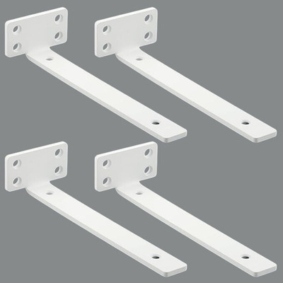 Homestead Decor Floating Brac- White 15.24 Shelf Bracket(Iron)