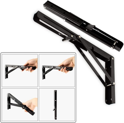 GAPVELU FOLDING SHELF BRACKET PAIR 20 CM 2 Shelf Bracket(Stainless Steel)