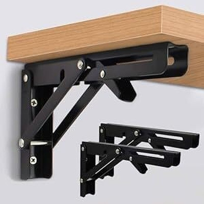 AADIVY Folding Shelf Brackets 30 CM ( 1 pair ) 30 cm Shelf Bracket(Iron)