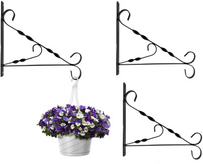 Garden Deco High Quality Twisted design Wall Mounted Shelf Bracket (Set of 2 Pcs) 30 cm Shelf Bracket(Iron)