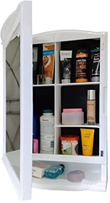 URBAN CHOICE RoyalLook_White:MultiPurpose Mirror Cabinet Plastic Wall Shelf(Number of Shelves - 7, White)