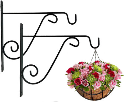 Garden Deco High Quality Metal Wall Mounted Shelf Bracket, Mounting Brackets (Set of 2 Pcs) 30 cm Shelf Bracket(Iron)