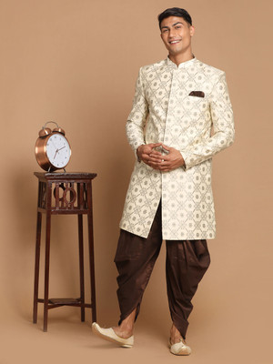 VASTRAMAY Self Design Sherwani