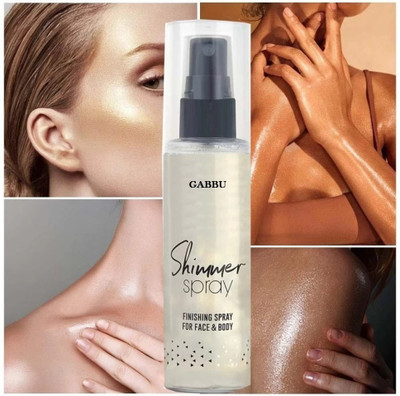 GABBU Highlighter Spray Sparkle Neck Leg 3D Shimmer Brighten Diamond Makeup Highlighter(Silver)