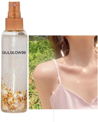 GULGLOW99 Korean Best Body Glitter Spray, Quick-Drying and Non-Sticky Body Shimmer Spray(TRANSPARENT)