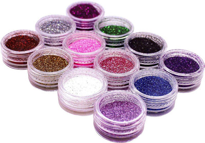 Latixmat 3D Finish Multi Purpose Soft Touch Black shimmery glitter POWDER(Multicolor)