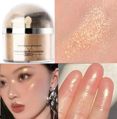 GULGLOW99 SHIMMRY FACE AND BODY POWDERY HIGHLIGHTER WITH NON STICKY(GOLD)