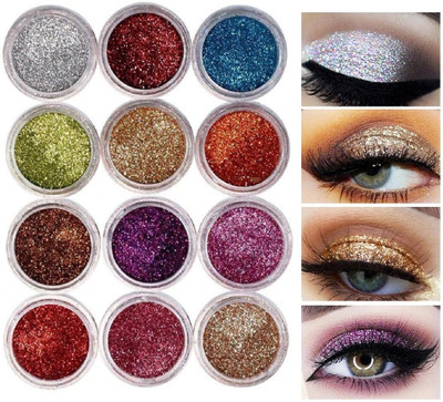 YAWI Multi Use Beautiful Eyeshadow Glitter Powder For Woman(Multi Colour)