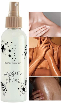 MYEONG Makeup Magic Shine Setting Spray With Lilium Skin Whitening Primer Fixer Primer  - 150 g(Gold)