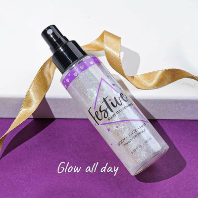 REIMICHI Smooth Shimmer Glow Body Bronzer Smoky Silver Cream Spray Highlighter(SILVER)