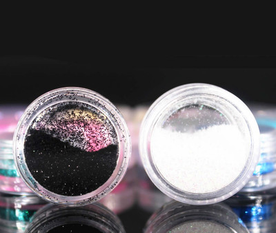 HUZURLU 3D Finish Multi Purpose Soft Touch Black + Silver shimmery glitter(BLACK, SILVER`)