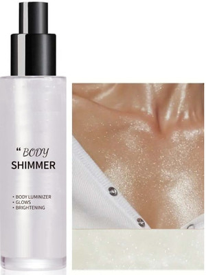 MYEONG Shimmer Glow Long Lasting Body & Face Makeup Setting Spray Face Makeup Spary(Silver)