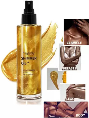 EVERERIN Illuminator Quick-Drying and Non-Sticky Shimmer Spray Highlighter(gold)
