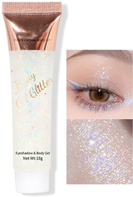 MYEONG Transperant Body Glitter Gel Nail Hair Face Flash Eye Loose Makeup(Clear)