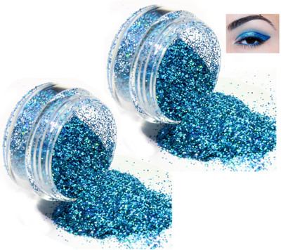 Latixmat 3D Finish Multi Purpose Soft Touch sky blue shimmery glitter combo of 2(SKY BLUE)