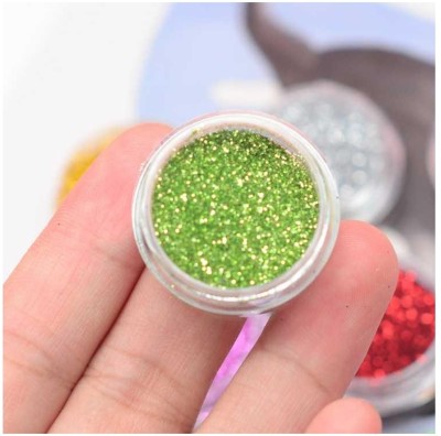 tanvi27 Shimmer Highlighter Olive Glitter for Body Face Hair Clothes Nail Art Craft set(Olive Green)