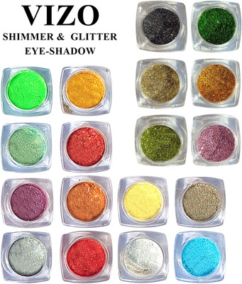 vizo Trending color Eyeshadow Shimmer and Glitter Powder(Multicolor)