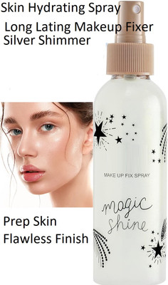 HUZURLU Natural illuminator liquid spray highlighter face and body waterproof 3D glow Highlighter(SILVER)