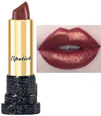 Arcanuy Moisturizing Lipstick Waterproof Shiny Metallic Matte Women Lips(Maroon)