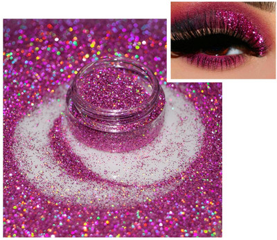 Emijun New Shimmery Shiny Glitter Pink Eye Shadow & Highlighter Powder 2 ml(PINK)
