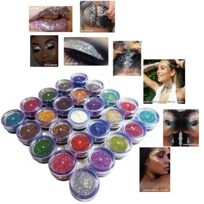 Herrlich Festival Powder Craft Glitter for Arts Face Hair Body Nail(MULTICOLOR)