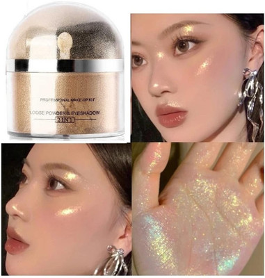 YAWI BEST MULTI SHIMMER FACE AND BODY HIGHLIGHTER WITH NON STICKY GOLD MAKEUP LOOK(GOLD)