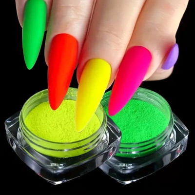 MYEONG Neon Pigment Multi Use Pigment Eyeshadow for Face Makeup Nail Art Perot Green(Green, Perot Green)