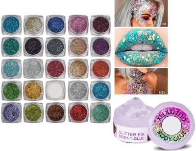 Yuency Best Multi Purpose Soft Touch shimmery glitter(multicolor)