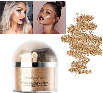 YAWI MAKE UP BASE COMBO GOLD SHIMMERY HIGHLIGHTER LOOSE POWDER(GOLD)