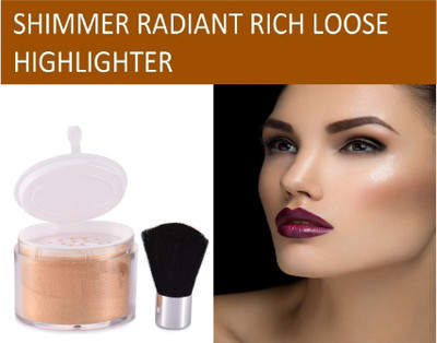ADJD Best 3D Face And Body Whitening Shimmer Gold Loose Powder Highlighter(Gold)