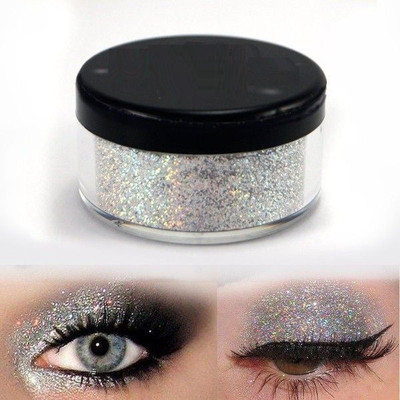 Yuency SILVER Multi Purpose Soft Touch Black shimmery glitter POWDER(SILVER)