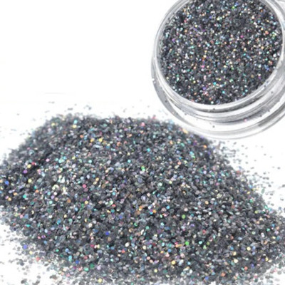 WOONGMI Loose Shimmer glitter for Nails And Eyeshadow(DARK GREY)