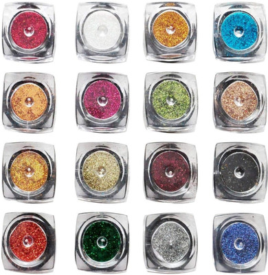 ADJD 16 IN 1 Multicolor Eye Shadow Glitter Powder Pigment Eye Makeup(MULTI COLOR)