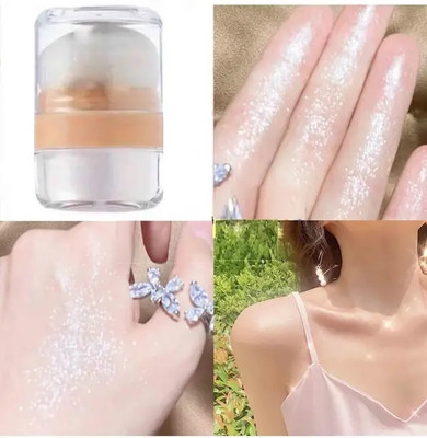 THTC Highlighter Shine & Shimmer Pigmented powder Highlighter white(WHITE)