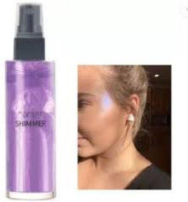 Luipui shimmer face makeup spray purple for face &body highlighter pack of 1(purple)