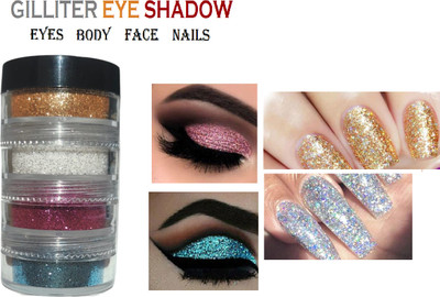 GABBU Color Loose Shimmer Multicolor Eye Shadow Glitter Powder(Multicolor)