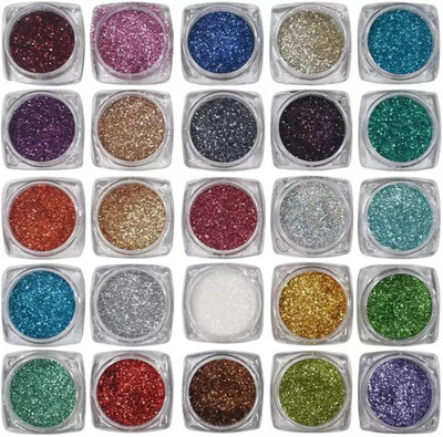 Yuency Multi Colors Thick Shimmer Glitters(MULTICOLOR)