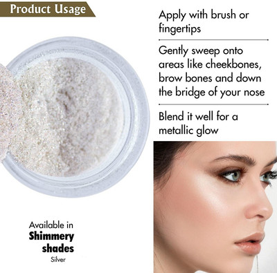 AMOSFIA Best Loose Powder And Shimmer Highlighter(SILVER)