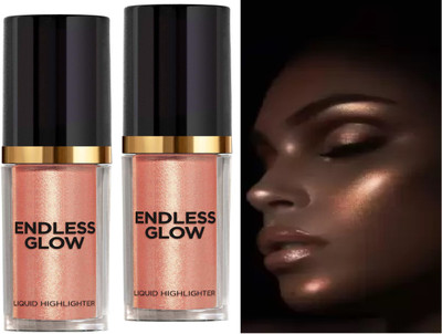 tanvi27 Eye Highlight Brightening Liquid Foundation Liquid Concealer Combo(Copper)