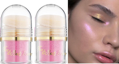 tanvi27 Combo Pigmented Multi Purpose Highlighter Luminous Finish Smoky Pink Powder Highlighter(Pink)