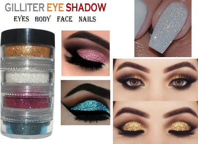 GABBU Shimmer Multicolor Eye Shadow Glitter Powder(Multicolor)