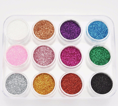 Latixmat 3D Finish Multi Purpose Soft Touch Multi Color shimmery glitter powder Set(MULTI COLOR)