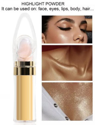 AFARAXIA Not-sticky Brighten Highlighter Powder Stick Natural Sparkle Highlighter(GOLD)