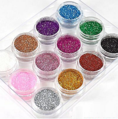 tanvi27 12 Color Loose Shimmer Multicolor Eye Shadow Glitter Powder Pigment Eye Makeup(MULTI COLOR)