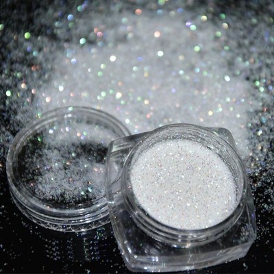 ADJD Sparkles Nail Art Glitter Powder Body Face Hair Glitter White(White)