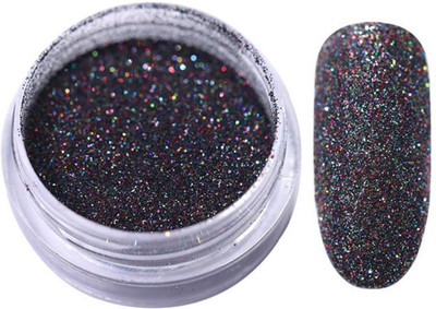 Yuency Multicolor EyeShadow Glitter Powder Pigment Eye Makeup black(BLACK)