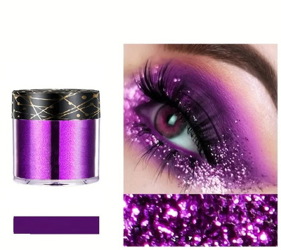 MYEONG Violat Sparkle Loose Glitter Eyeshadow Nail Art Multi Purpose Powder(Violat)