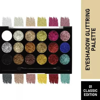 INDIANA HUDA ML 18 Color Glitterz N Highlighter Palette GP-01(01)(Multicolor)
